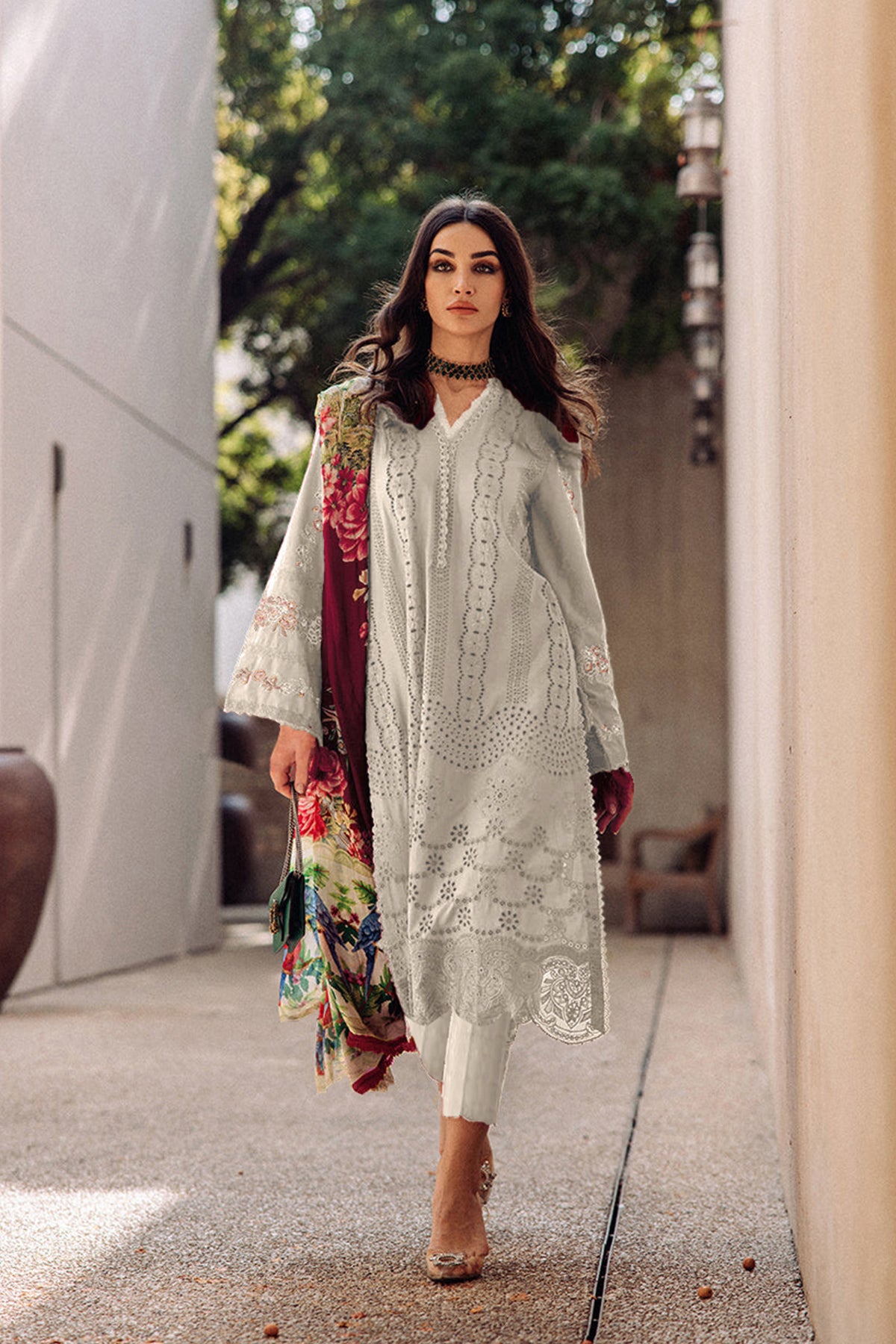 Unstitched Green Cotton Pakistani Suit Material – Stilento